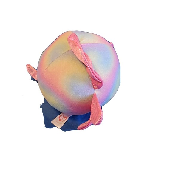 Ty 2014 Beanie Ballz Rainbow Pastel Tie Dye  Fish Retired Approx 5" - Picture 8 of 14